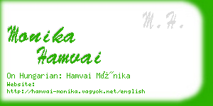 monika hamvai business card